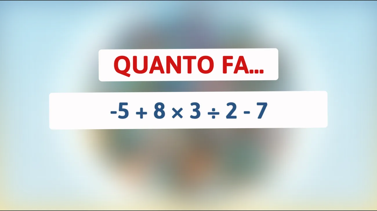 Solo chi ha un'eccezionale intelligenza risolverà questo enigma matematico: sfida i tuoi calcoli mentali!"